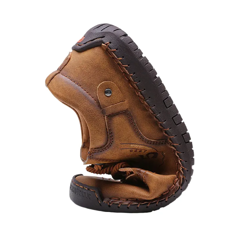 Fashion Loafers For Men With Genuine Leather / Men's Casual Breathable Shoes