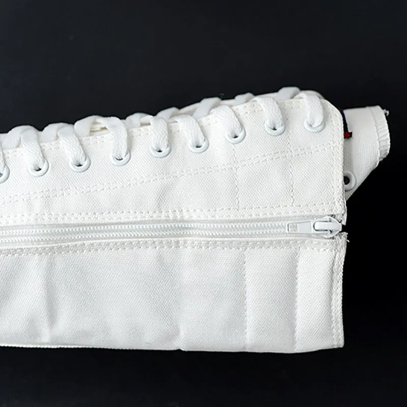 Funki Buys | Boots | Women's Knee High Lace Up Canvas Boots