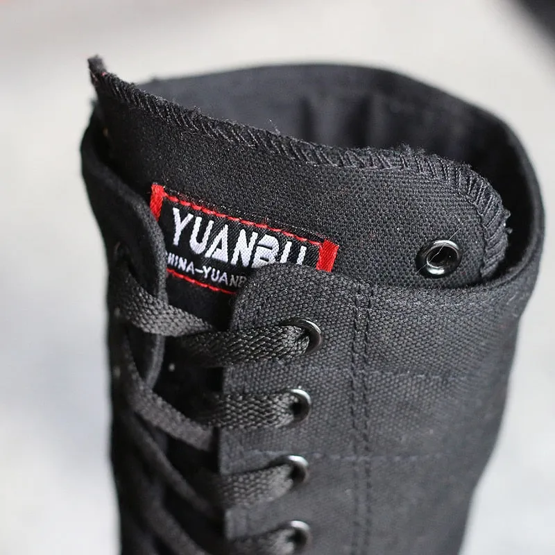 Funki Buys | Boots | Women's Knee High Lace Up Canvas Boots