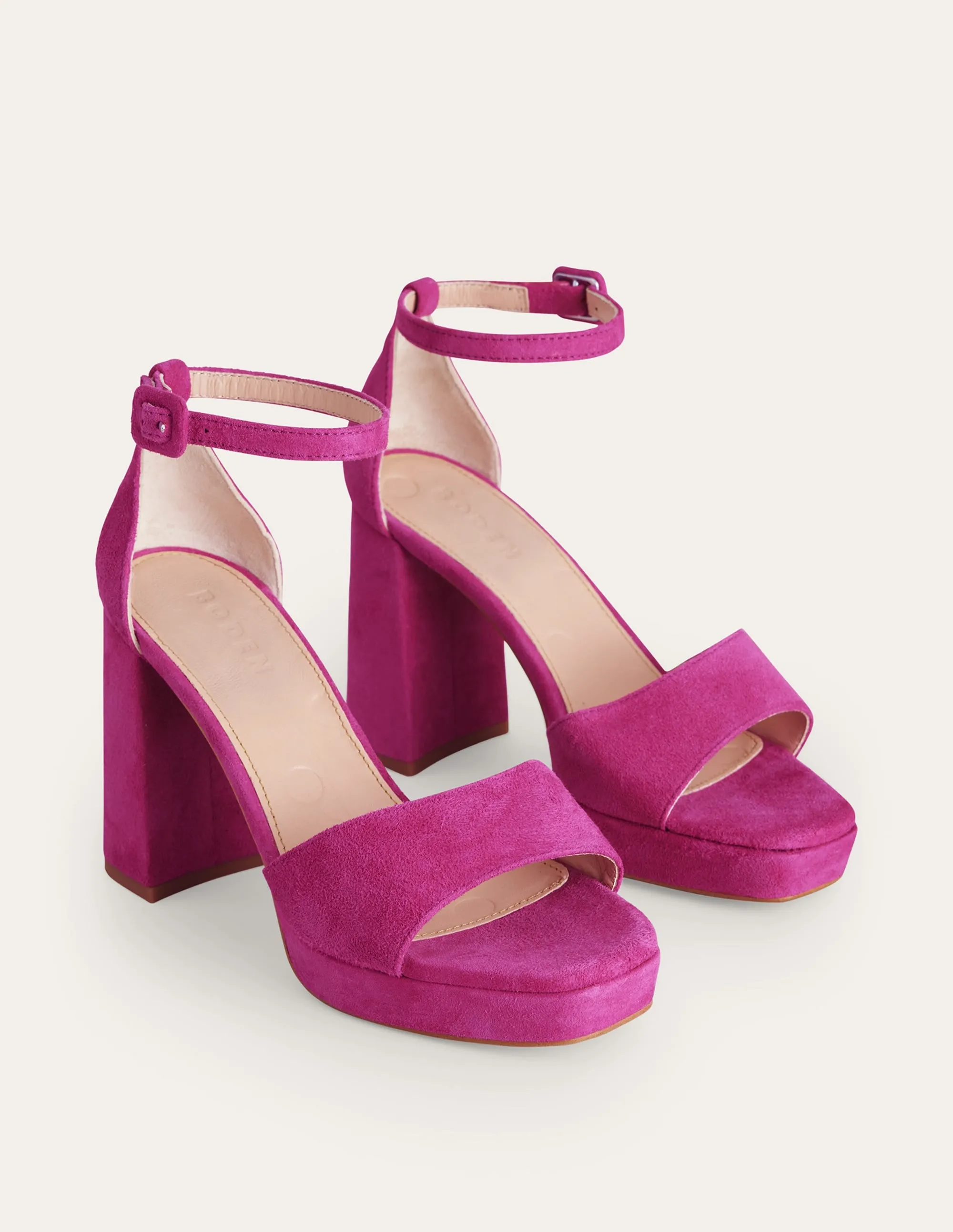 Heeled Platform Sandals-Festival Pink