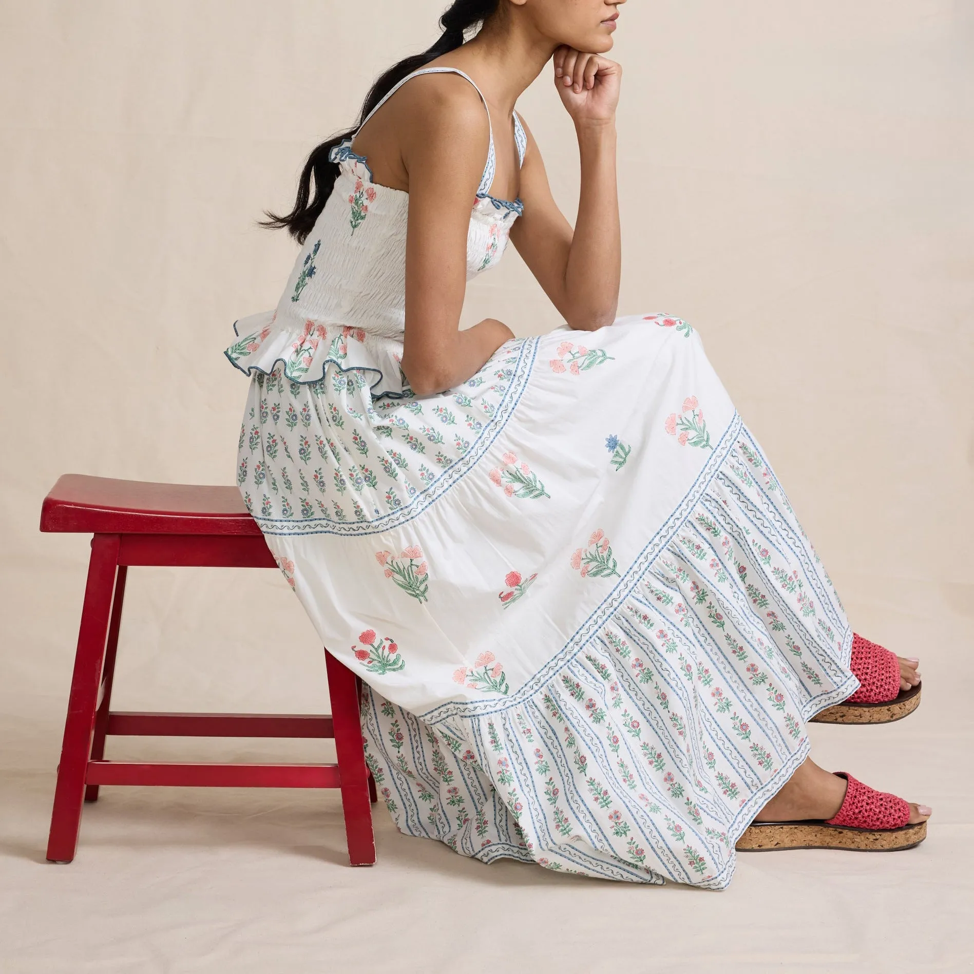 Ianthe  - Floral Tiered Maxi Dress