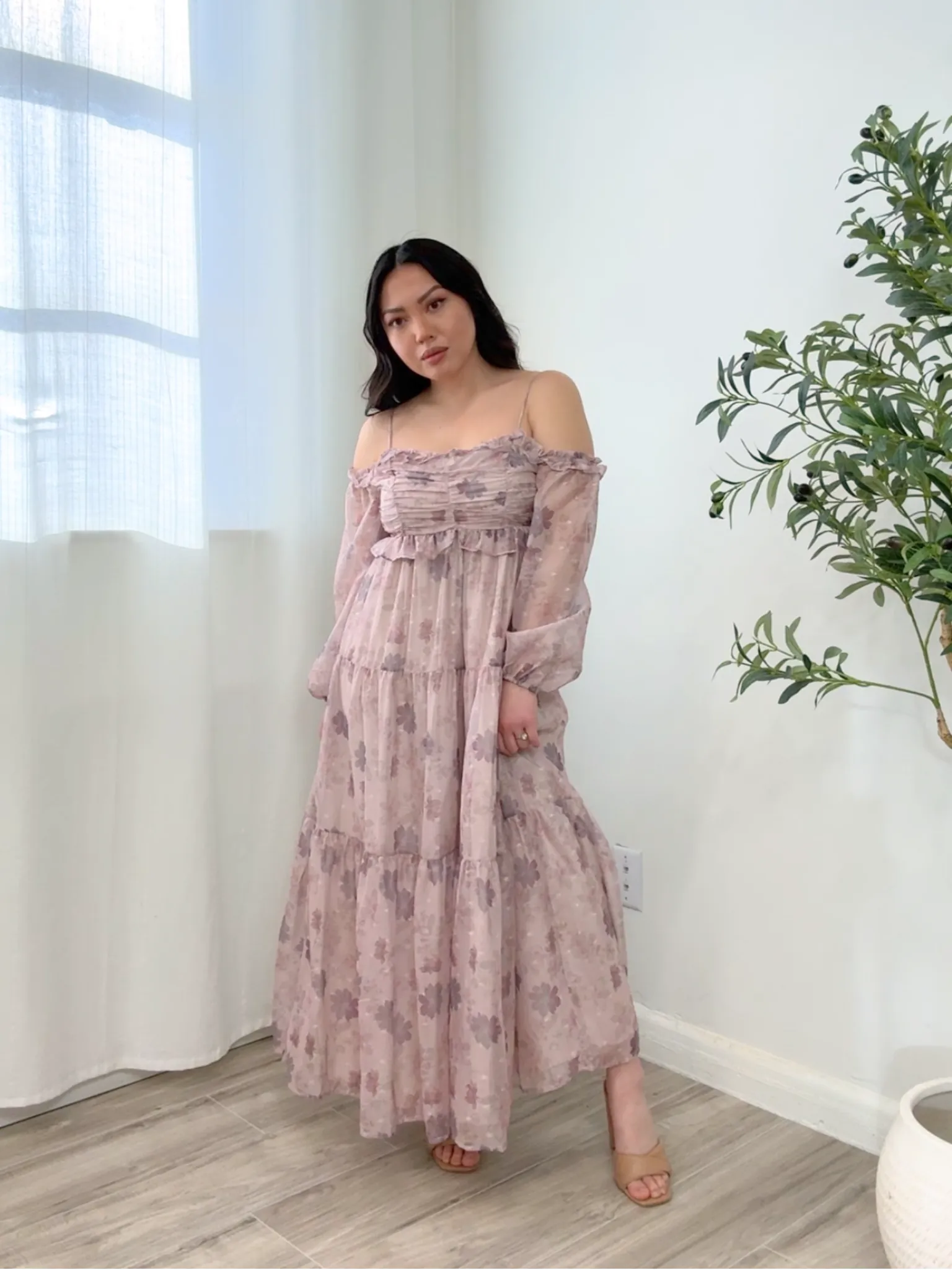 Iverly Smocked Off Shoulder Dress
