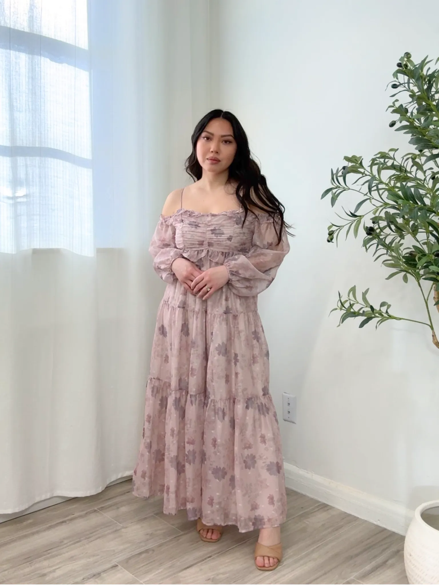 Iverly Smocked Off Shoulder Dress