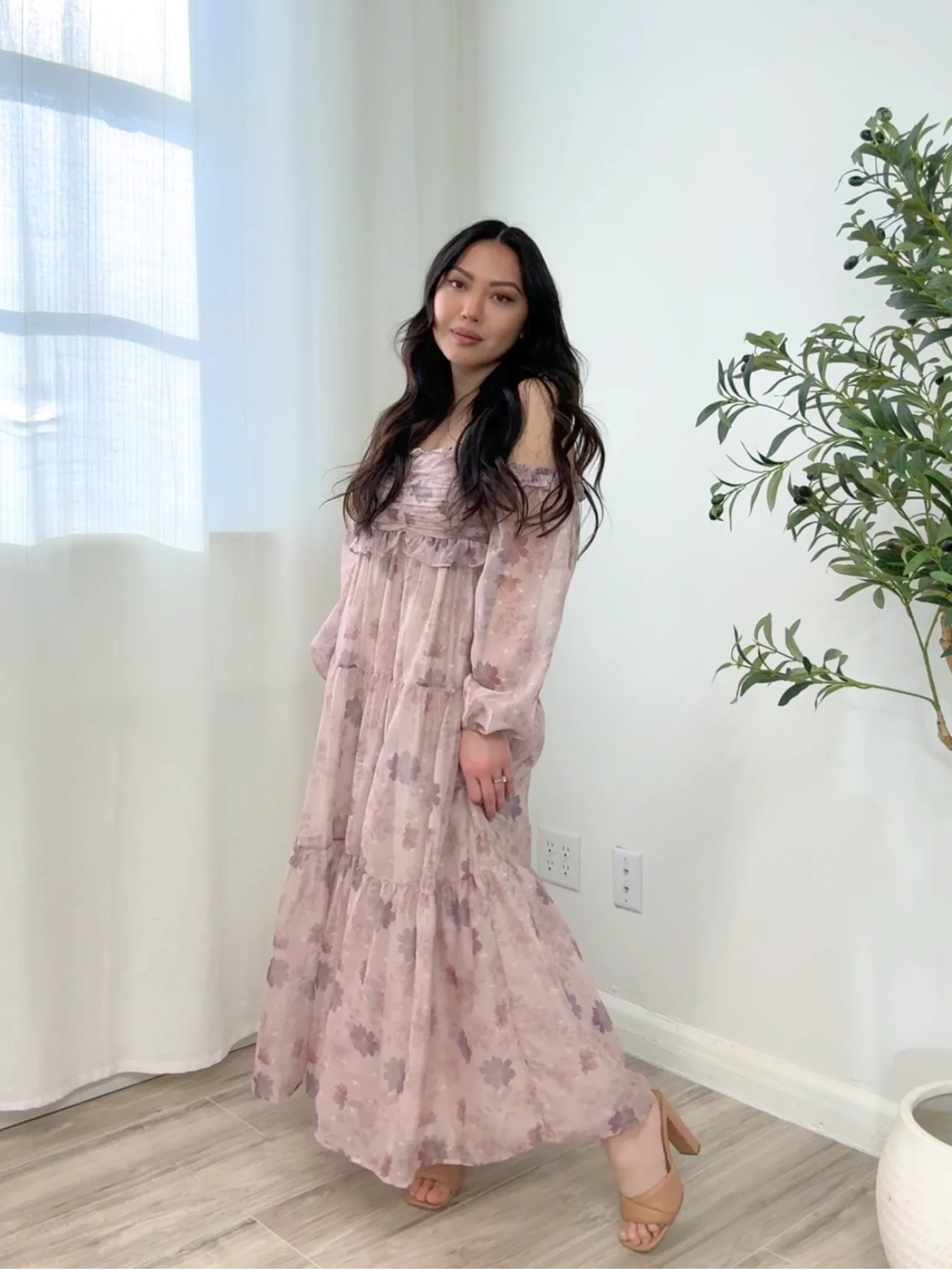 Iverly Smocked Off Shoulder Dress