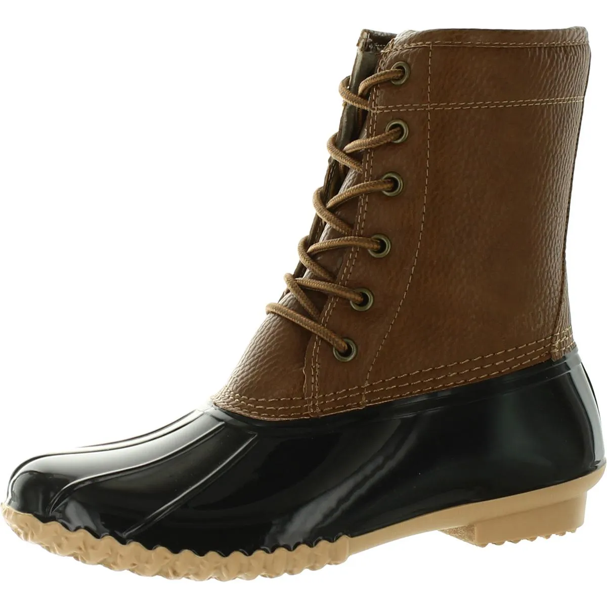 JBU by Jambu Womens Maplewood Faux Leather Lace-Up Rain Boots