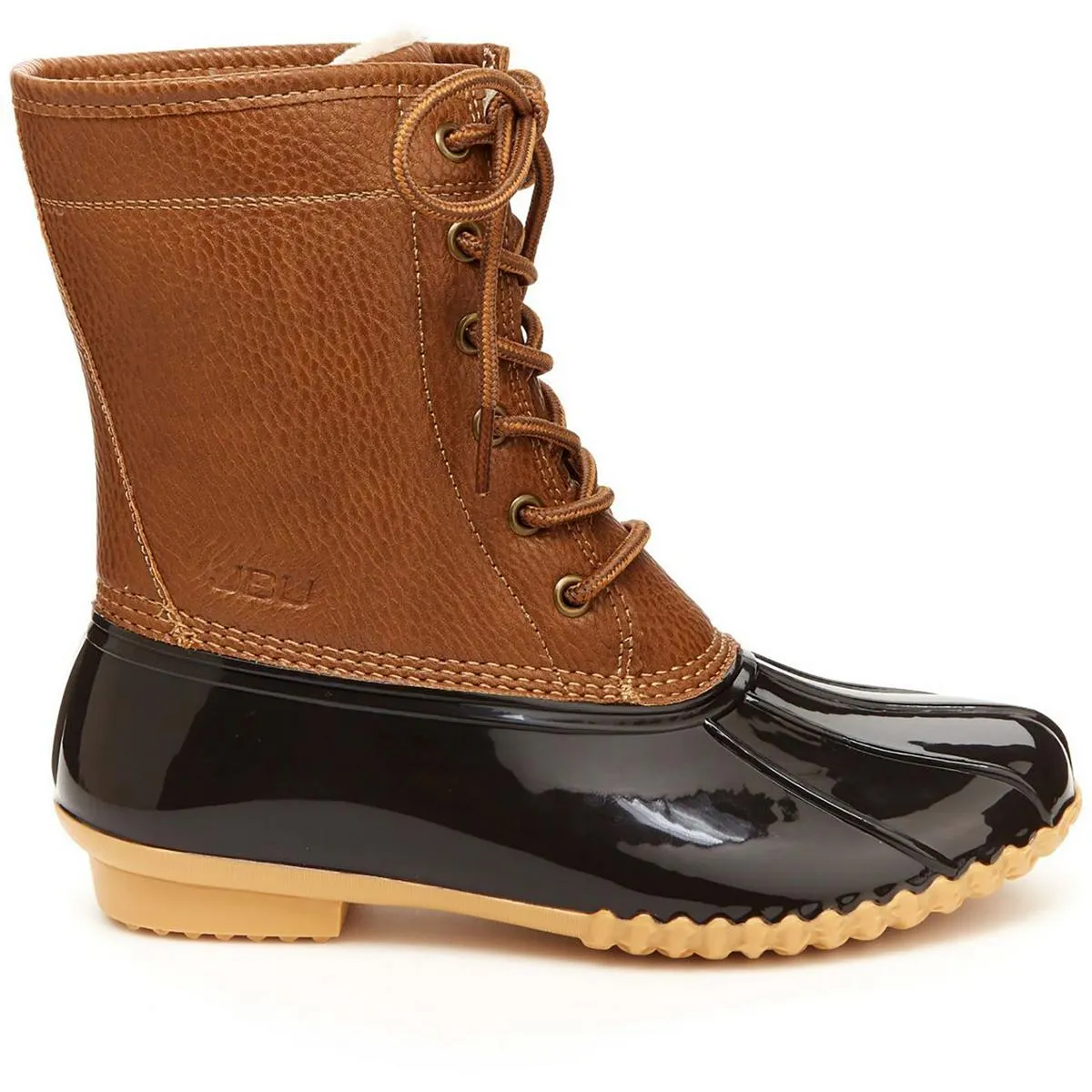 JBU by Jambu Womens Maplewood Faux Leather Lace-Up Rain Boots