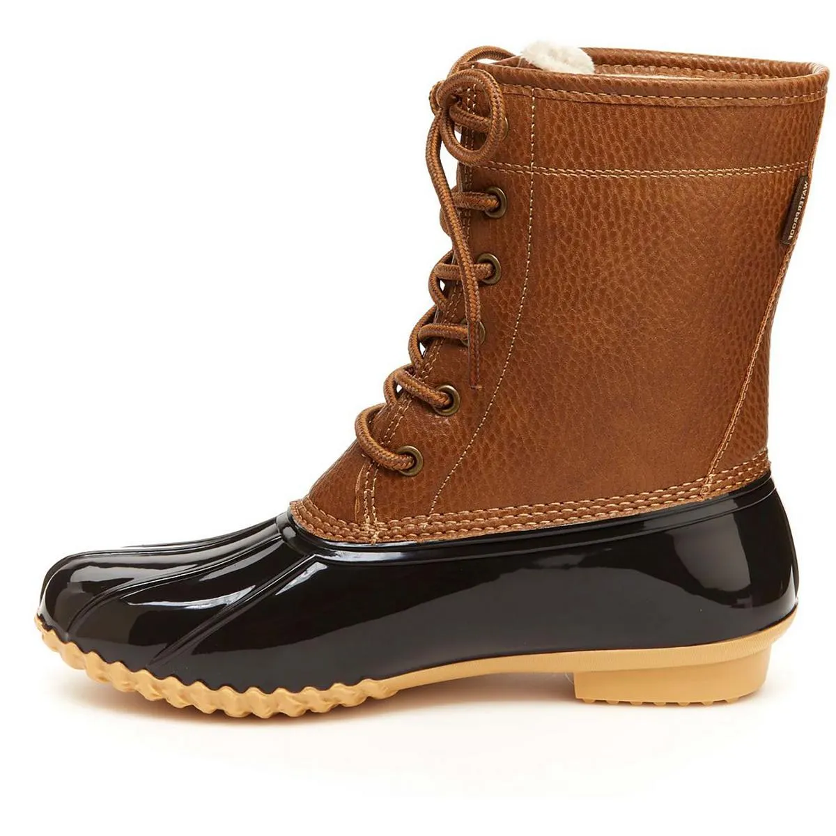 JBU by Jambu Womens Maplewood Faux Leather Lace-Up Rain Boots
