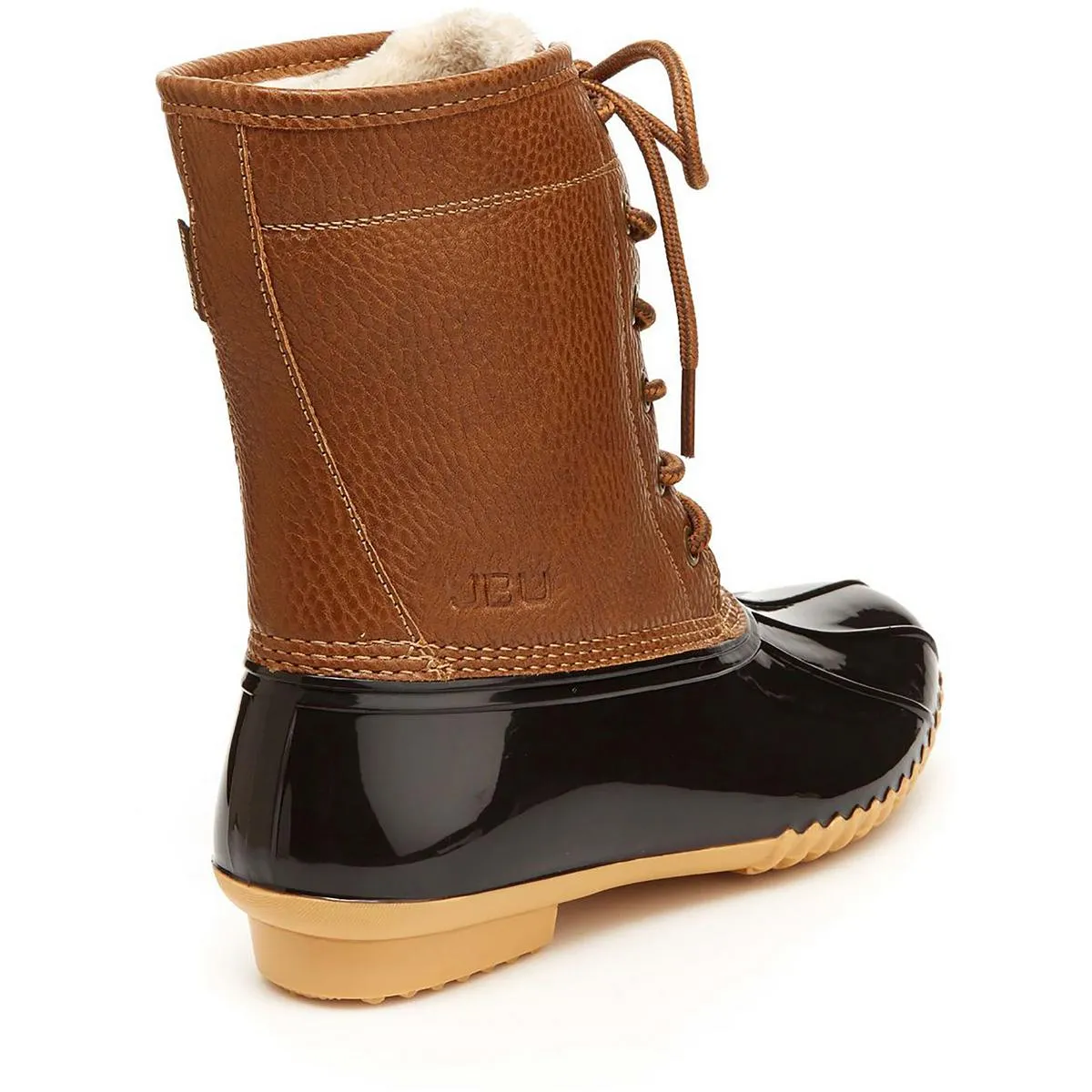 JBU by Jambu Womens Maplewood Faux Leather Lace-Up Rain Boots