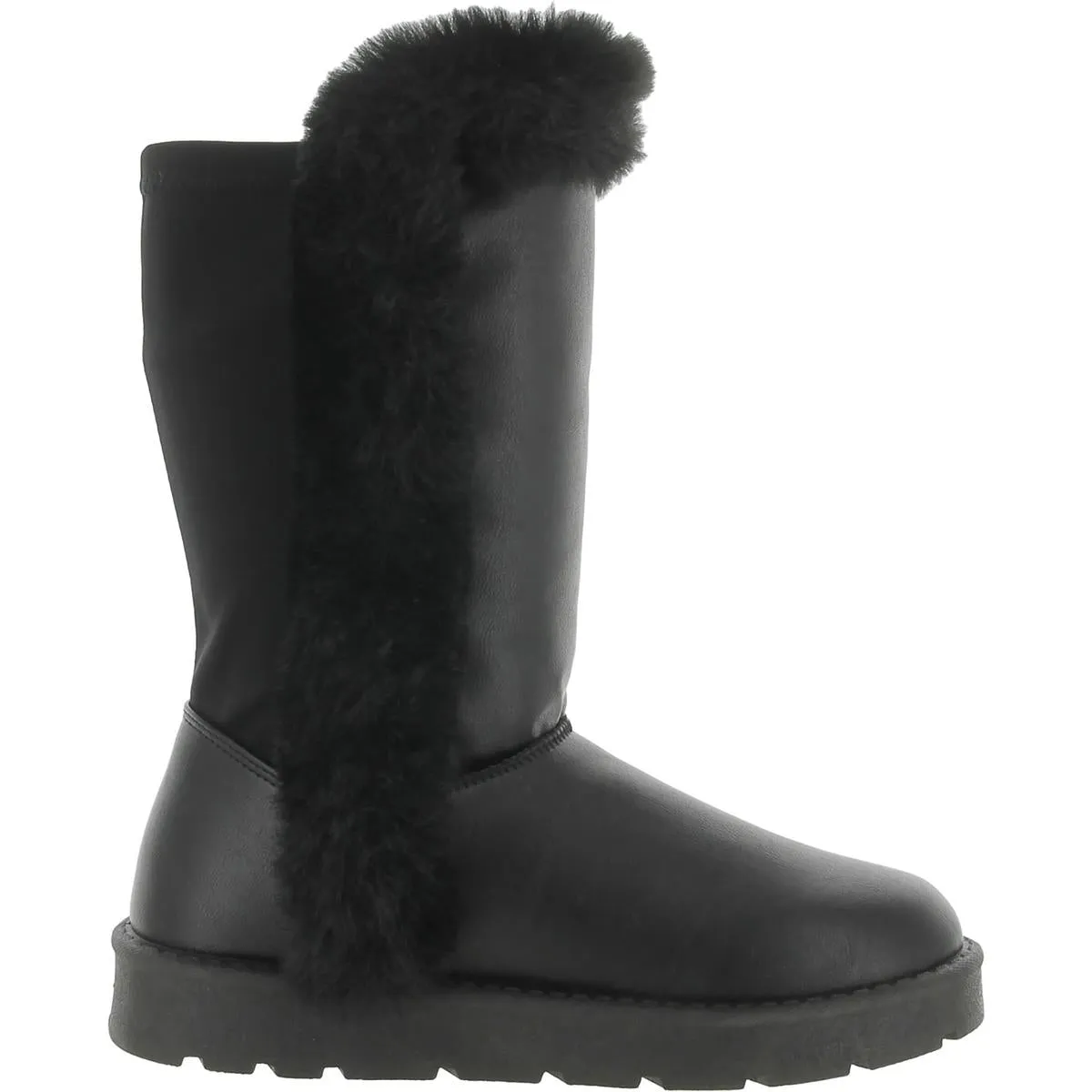 Journee Collection Womens Cleeo Faux Leather Faux Fur Lined Winter & Snow Boots