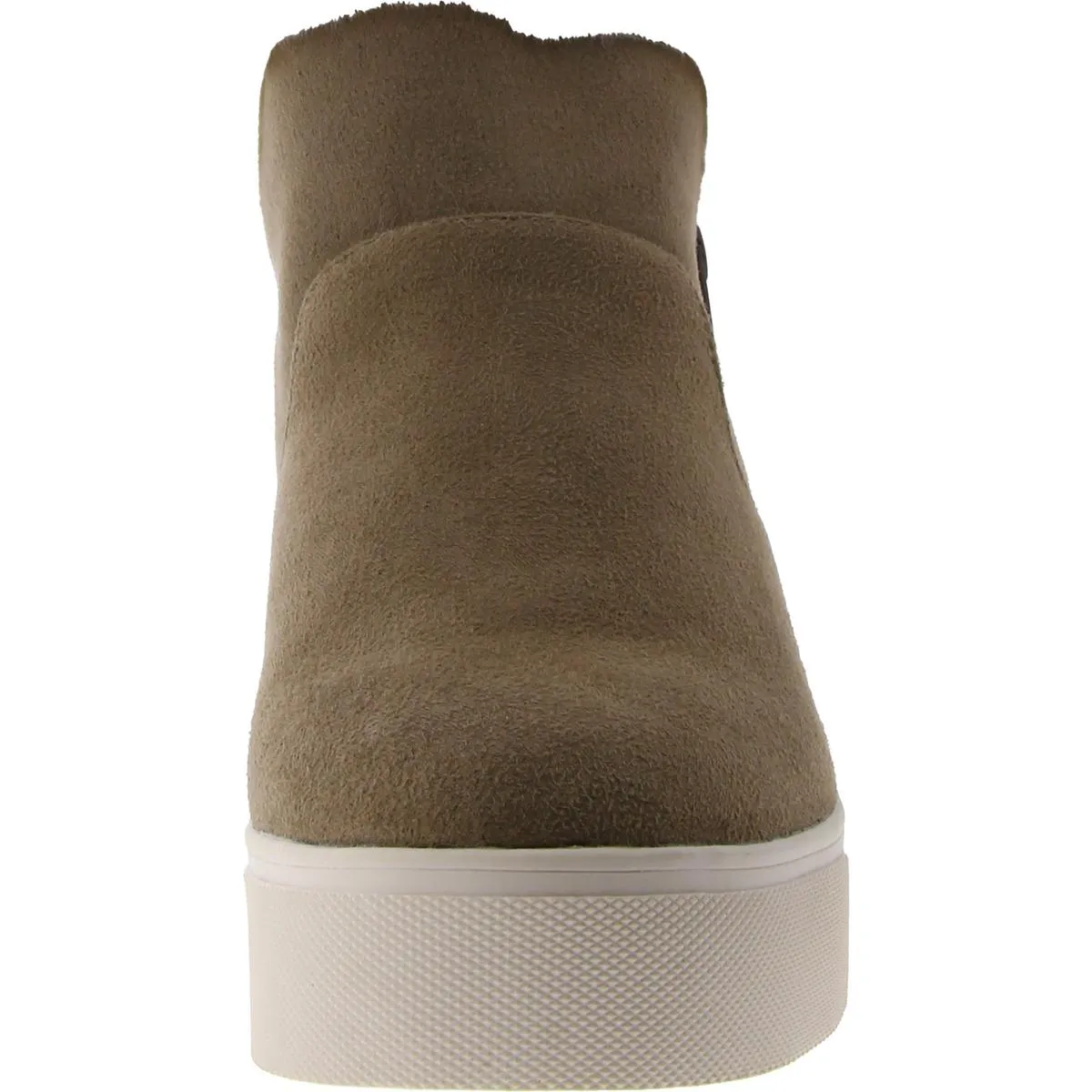 J/Slides Womens Faux Suede Flatform Ankle Boots