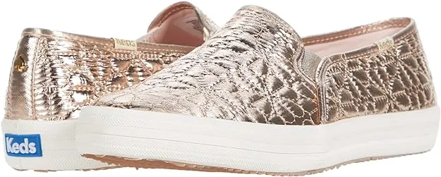 kate spade new york Women's Double Decker Quilted Nylon Loafers  Color Champagne Size 9.5M