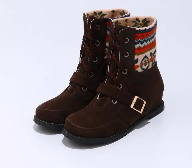 Lace up Boots - Ethnic Brown