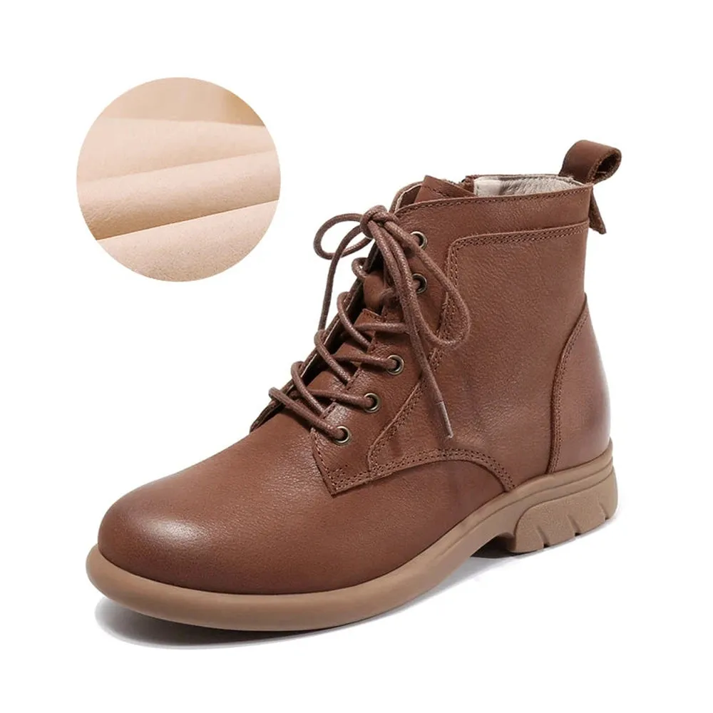 Loai Low-top Brow leather ankle boots