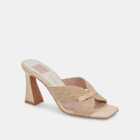 Lt Natural Raffia Nitro Heels