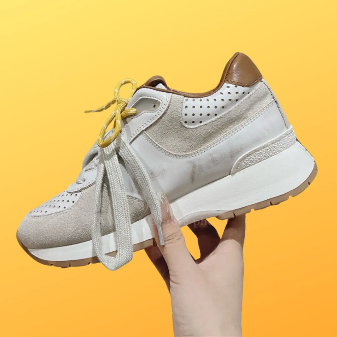 Lucy – Women's Multicolour Lace-Up Casual Sneakers for Spring and Autumn