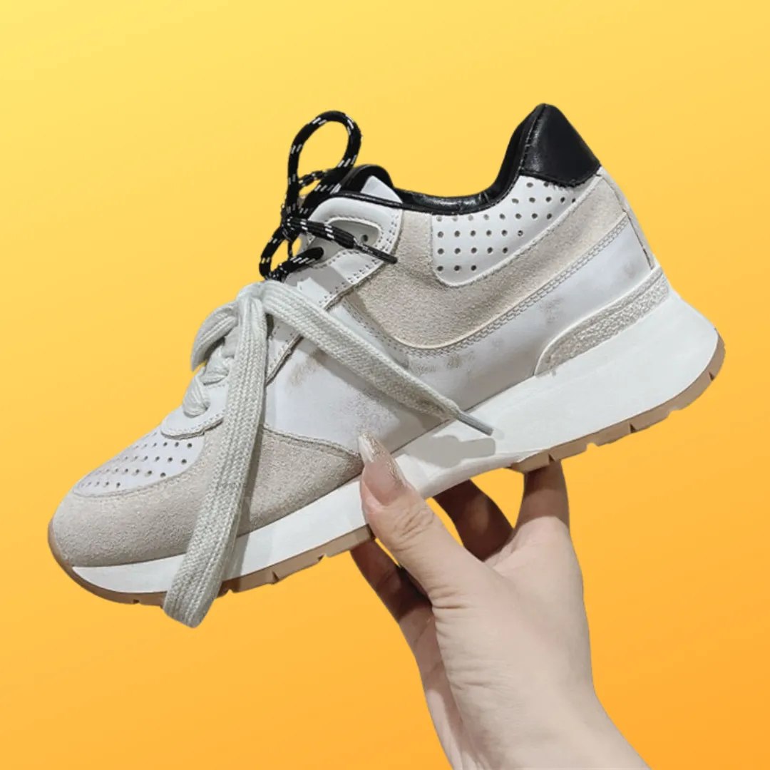 Lucy – Women's Multicolour Lace-Up Casual Sneakers for Spring and Autumn
