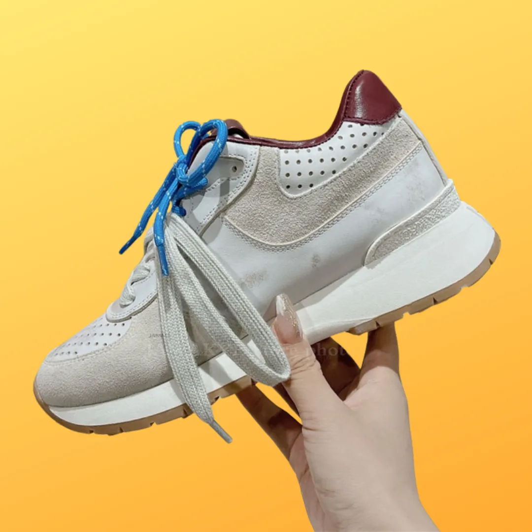 Lucy – Women's Multicolour Lace-Up Casual Sneakers for Spring and Autumn