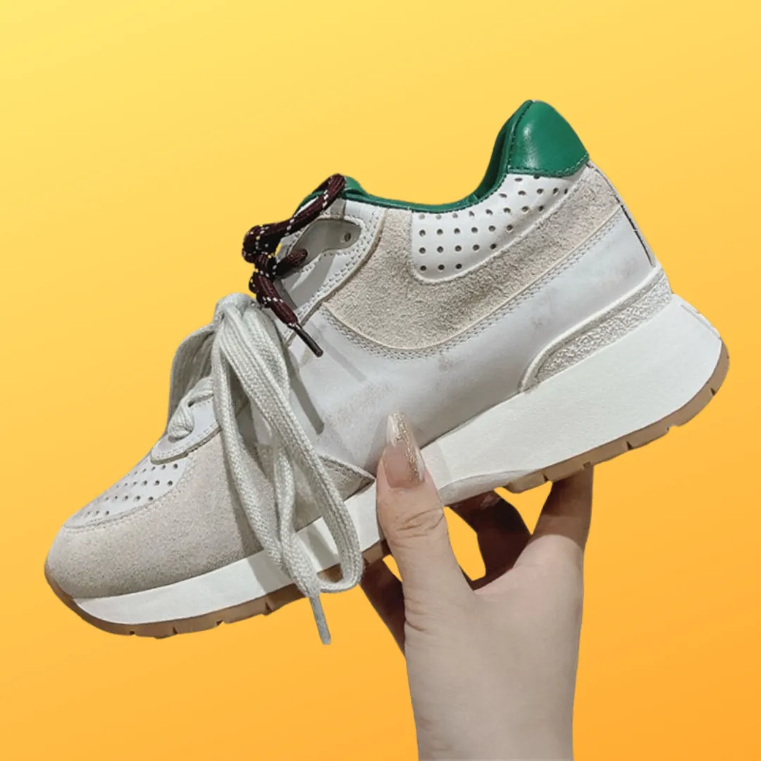 Lucy – Women's Multicolour Lace-Up Casual Sneakers for Spring and Autumn