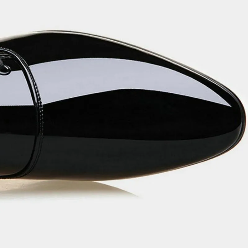 Men's Breathable Leather Shoes With Pointed Toe