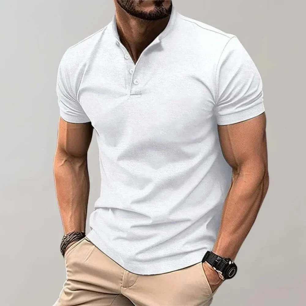 Men's Breathable Short-Sleeve Polo Shirt