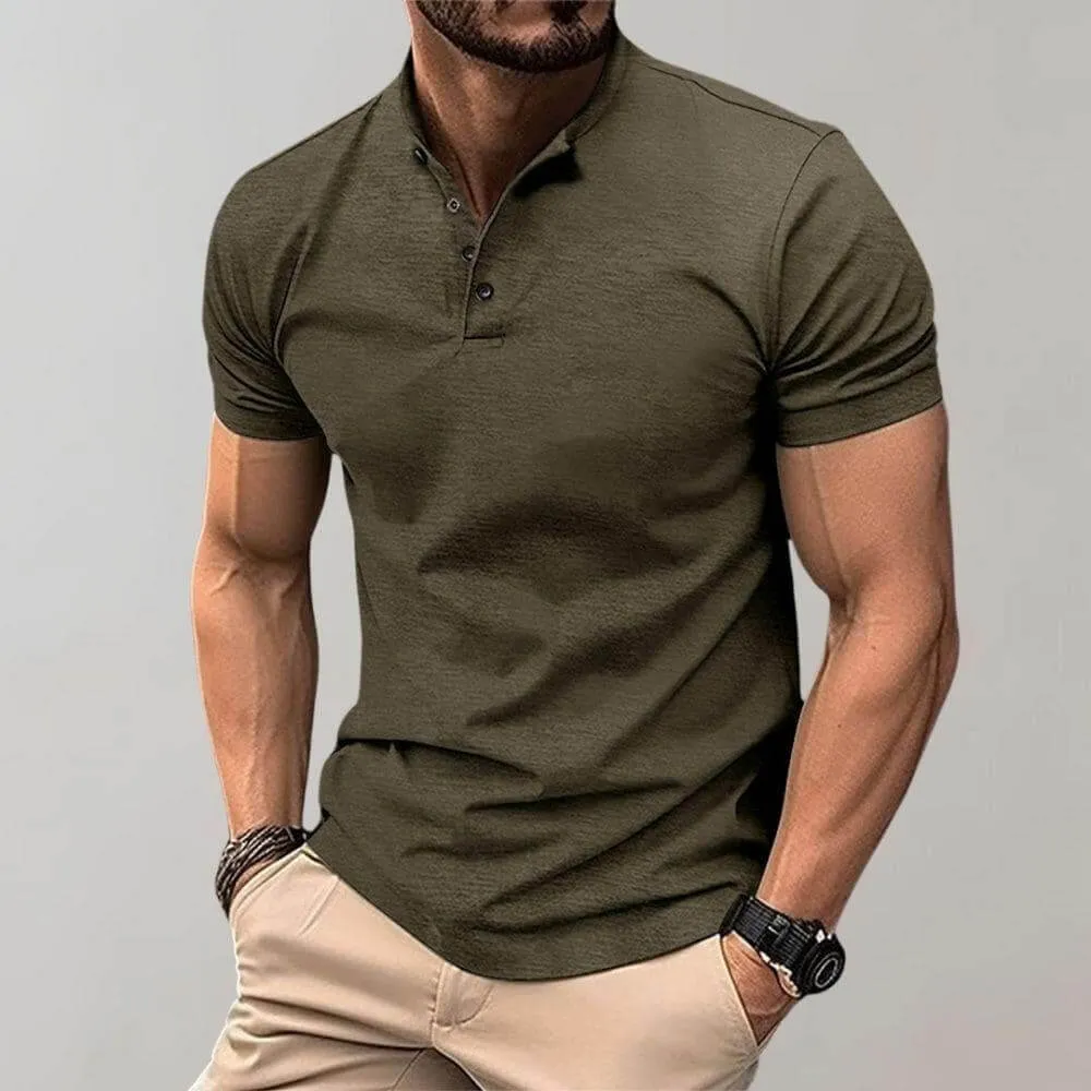 Men's Breathable Short-Sleeve Polo Shirt