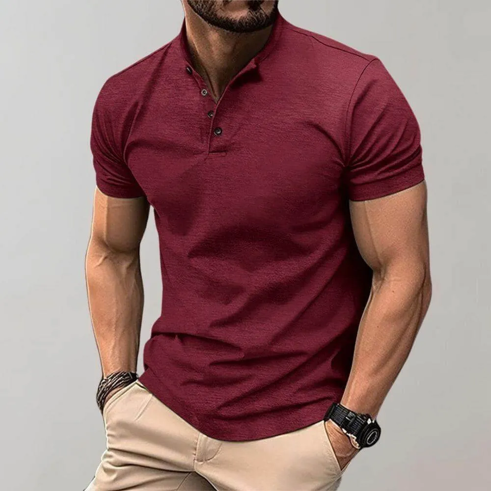 Men's Breathable Short-Sleeve Polo Shirt