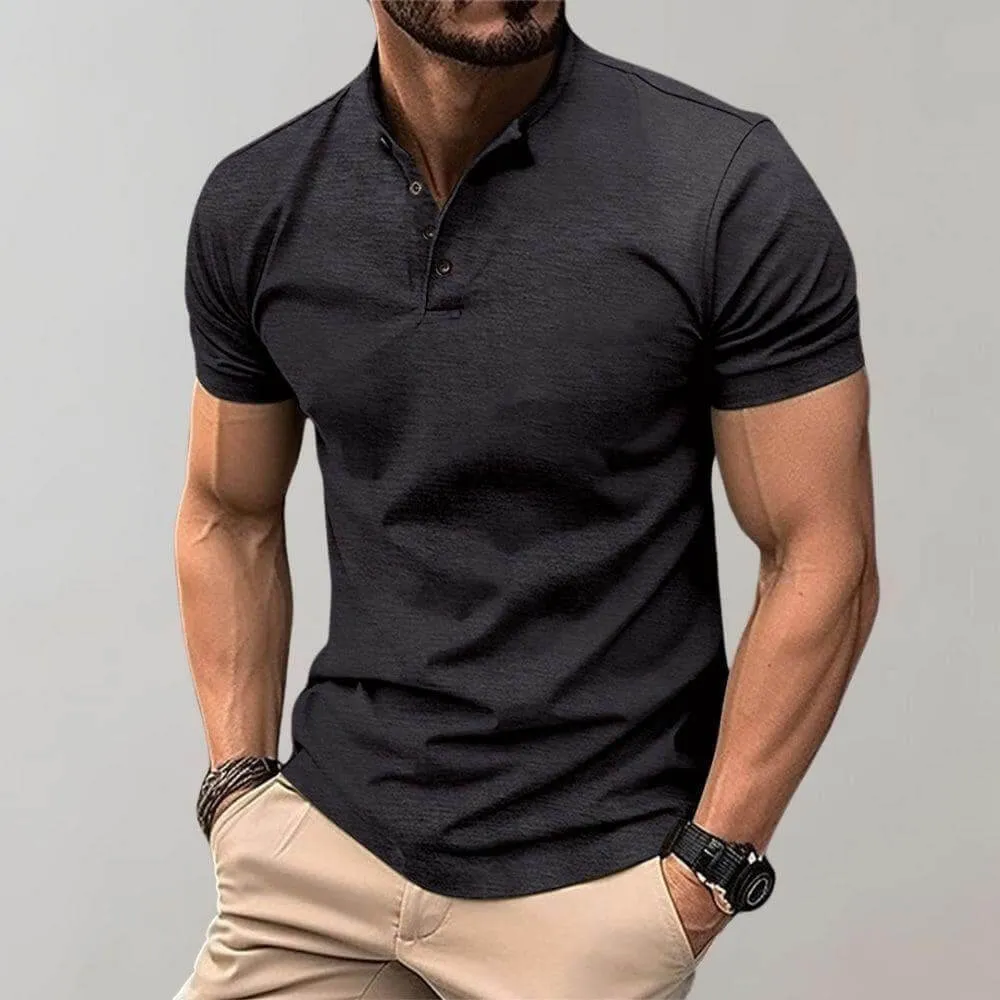 Men's Breathable Short-Sleeve Polo Shirt