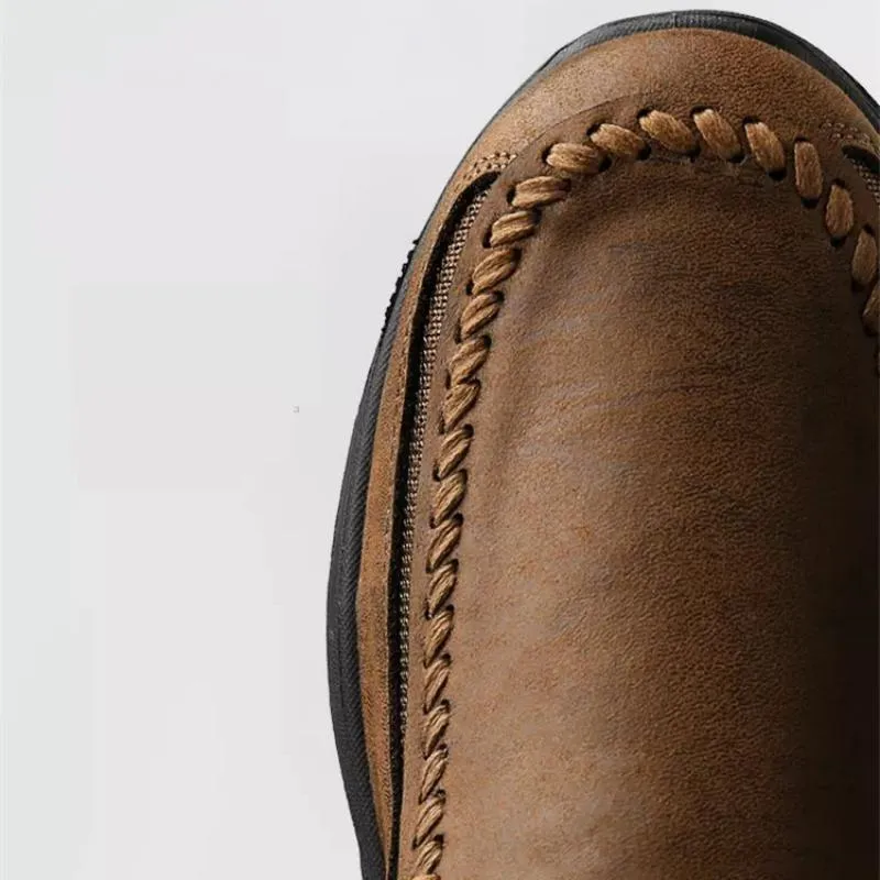 Men's Spring/Autumn Casual Leather Breathable Shoes | Plus Size