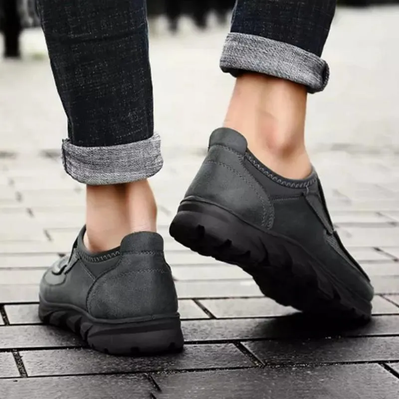 Men's Spring/Autumn Casual Leather Breathable Shoes | Plus Size