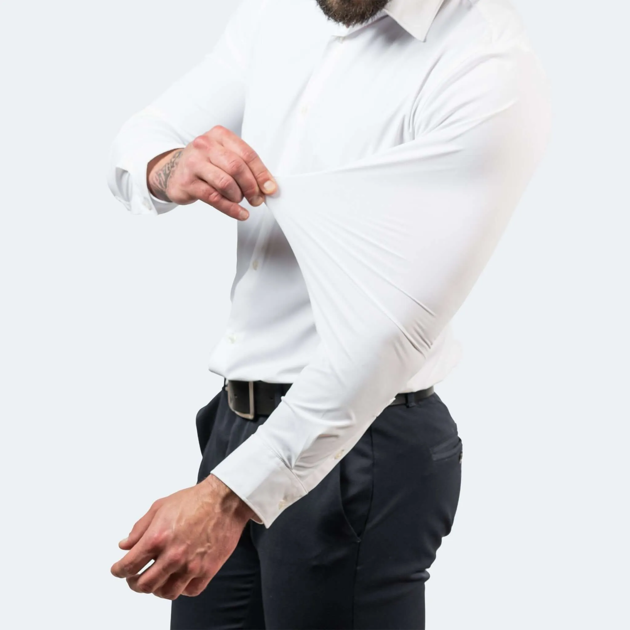 Men's Wrinkle-Free Stretch Shirt: Breathable Comfort