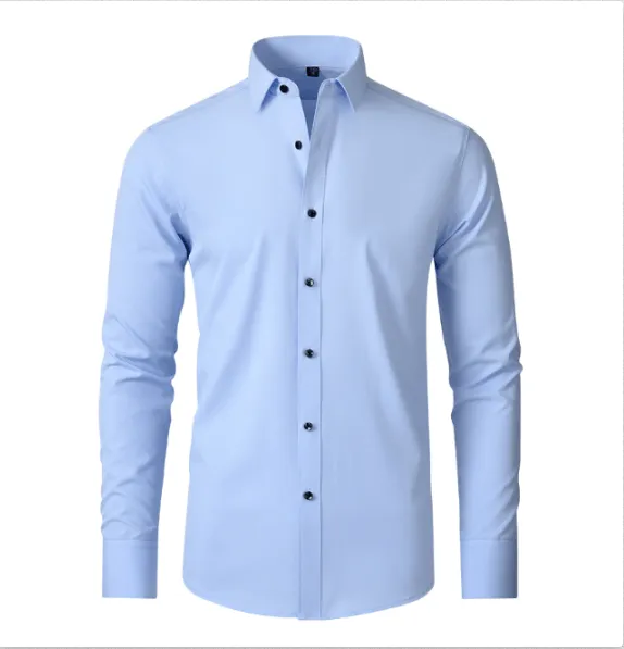 Men's Wrinkle-Free Stretch Shirt: Breathable Comfort