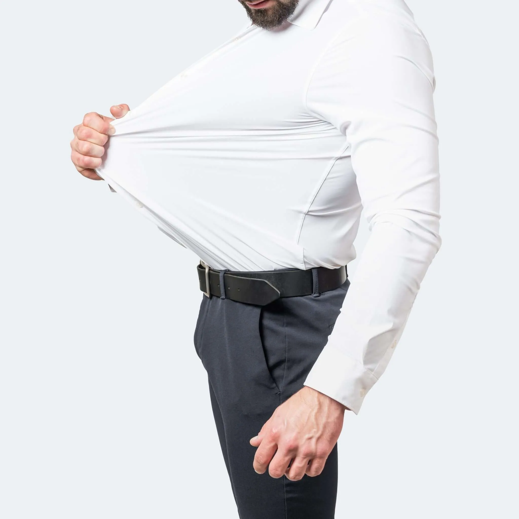 Men's Wrinkle-Free Stretch Shirt: Breathable Comfort