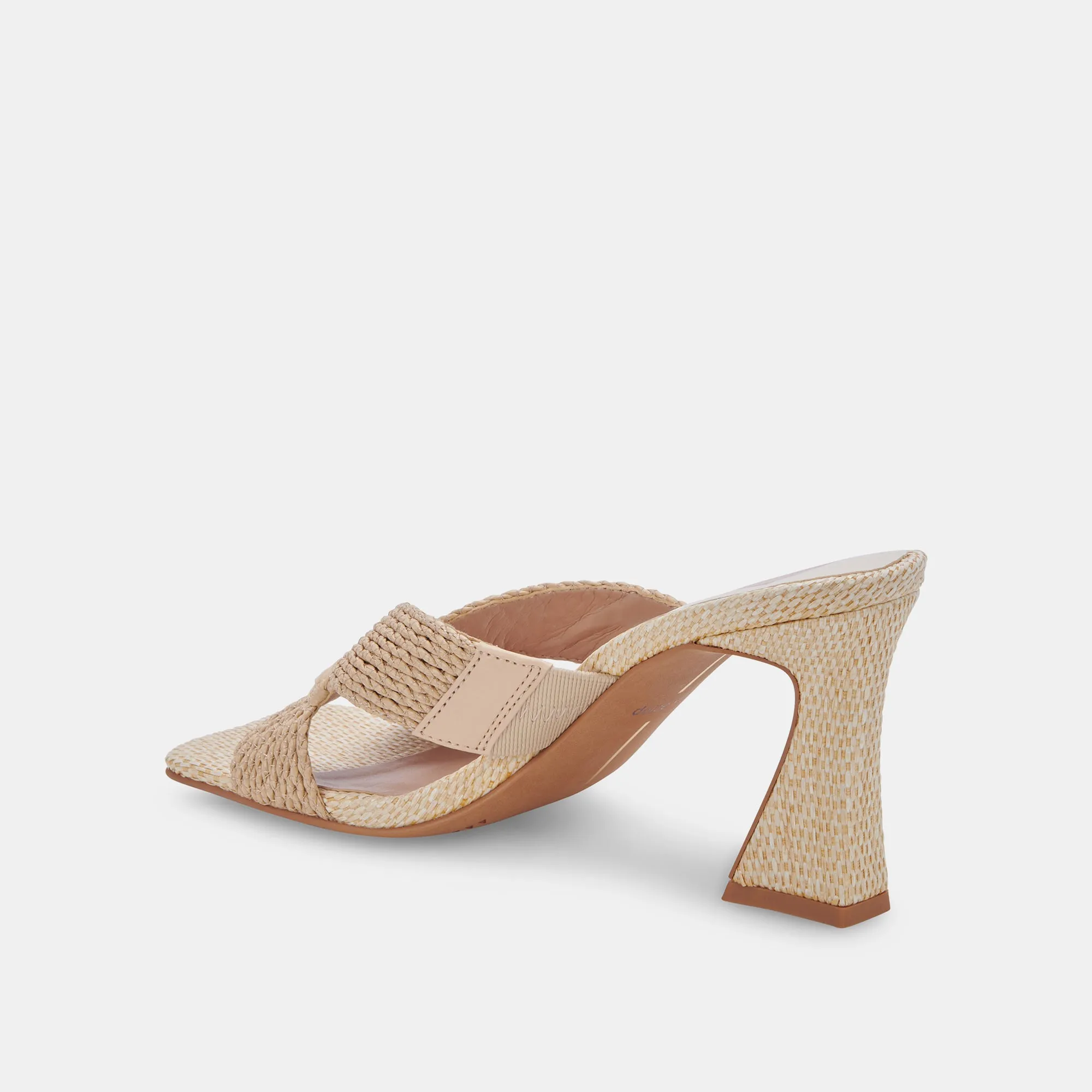 NITRO WIDE HEELS LT NATURAL RAFFIA