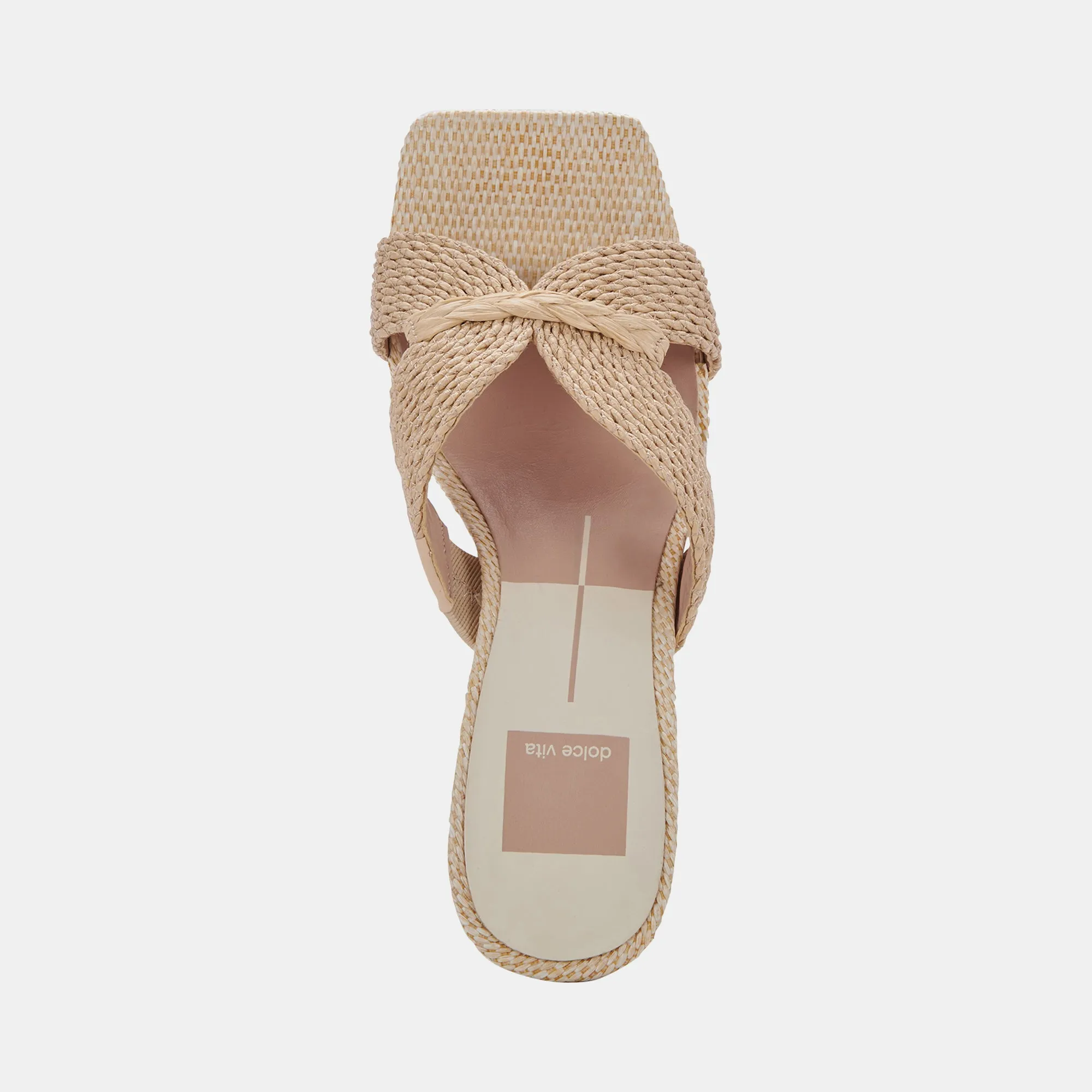 NITRO WIDE HEELS LT NATURAL RAFFIA