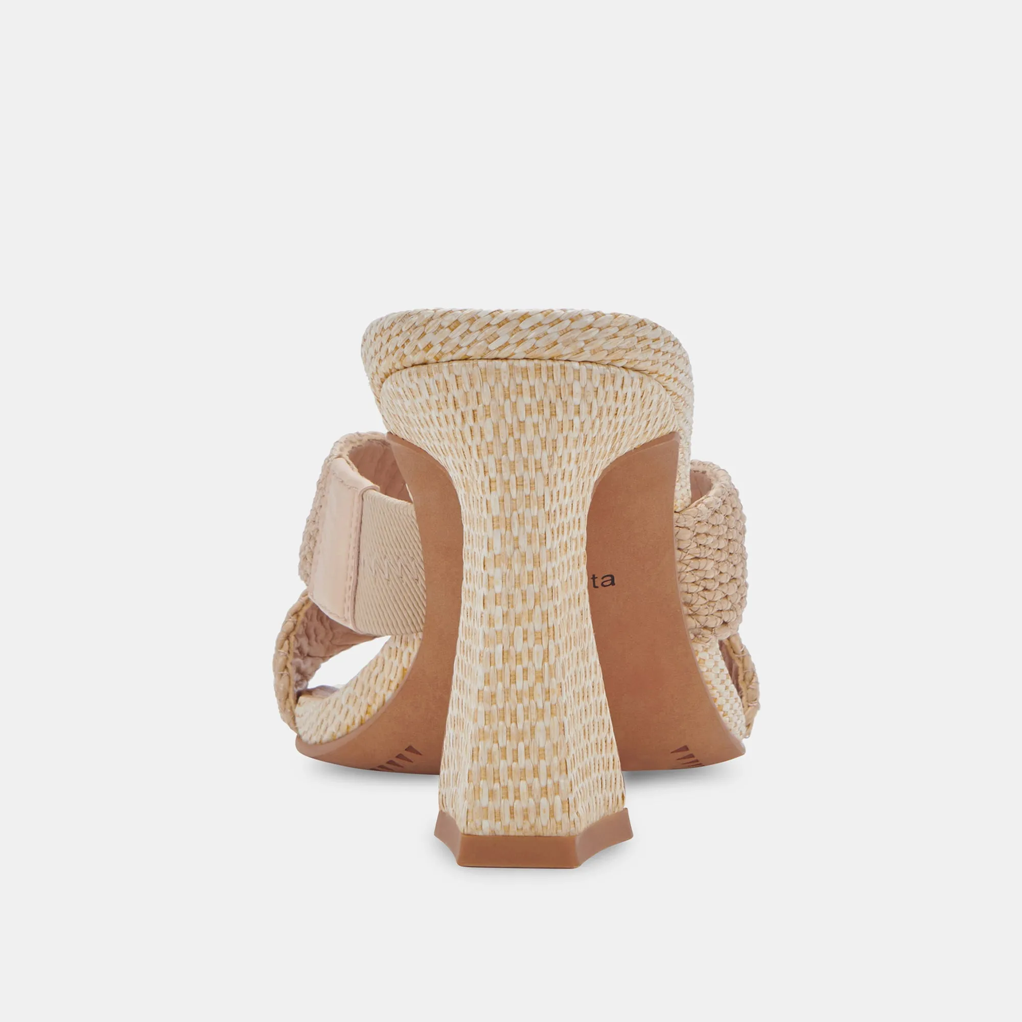 NITRO WIDE HEELS LT NATURAL RAFFIA