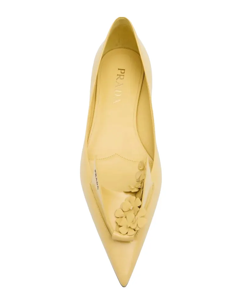 Prada Sculptural Floral 45Mm Kitten Heels
