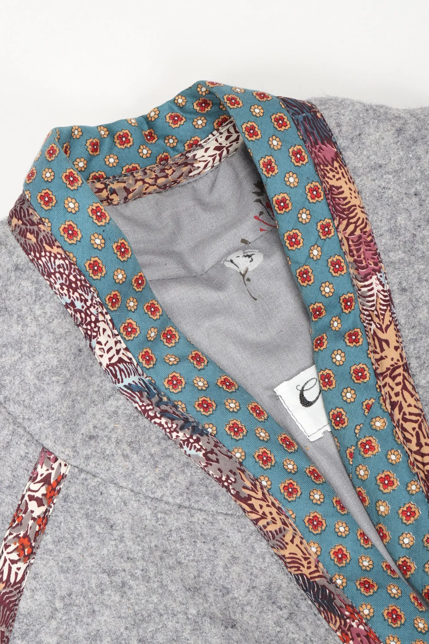 Quilted Patchwork Felt Duster Robe