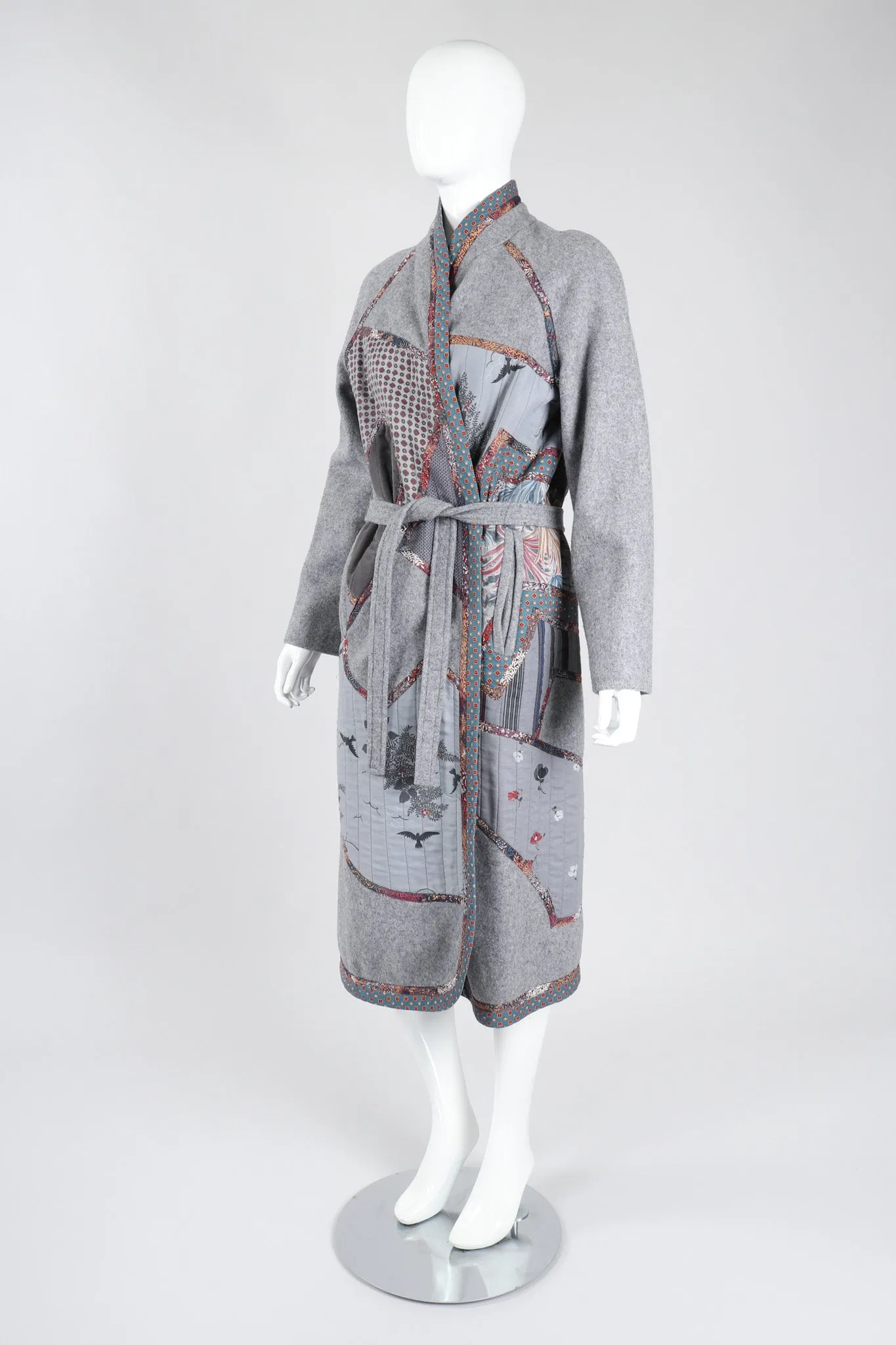Quilted Patchwork Felt Duster Robe