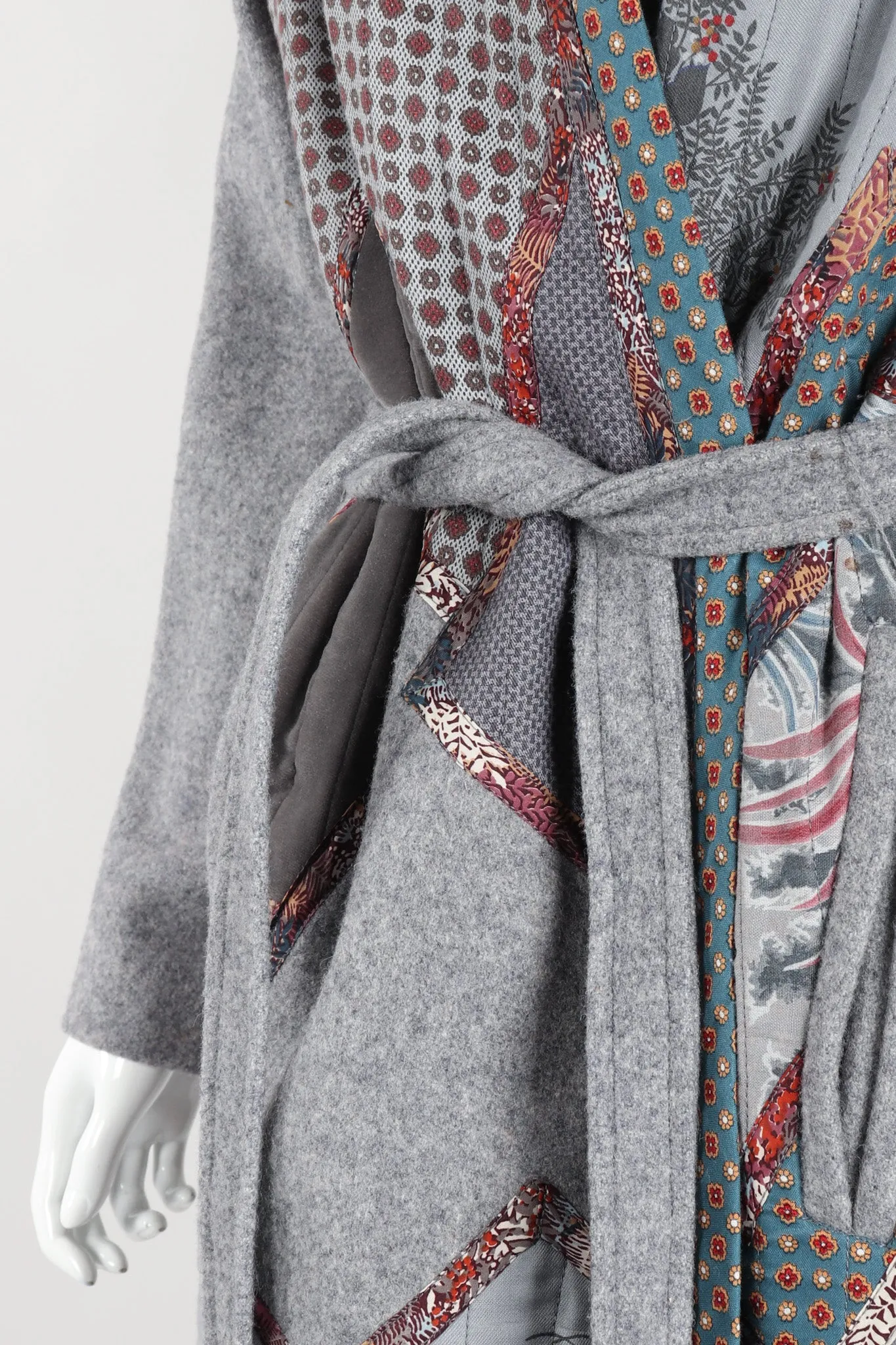 Quilted Patchwork Felt Duster Robe