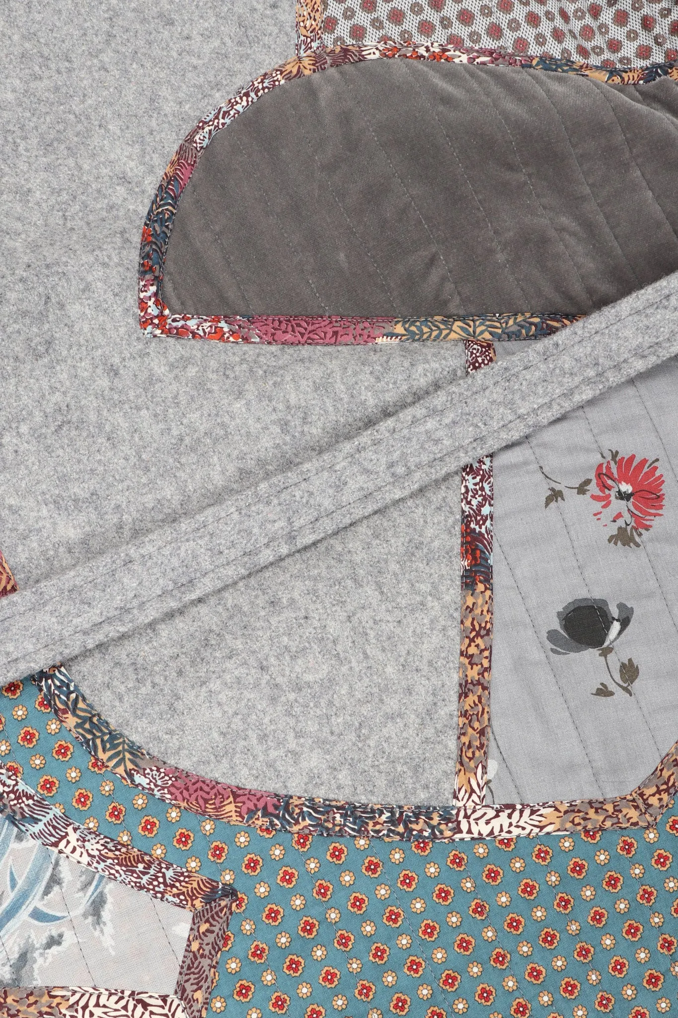 Quilted Patchwork Felt Duster Robe