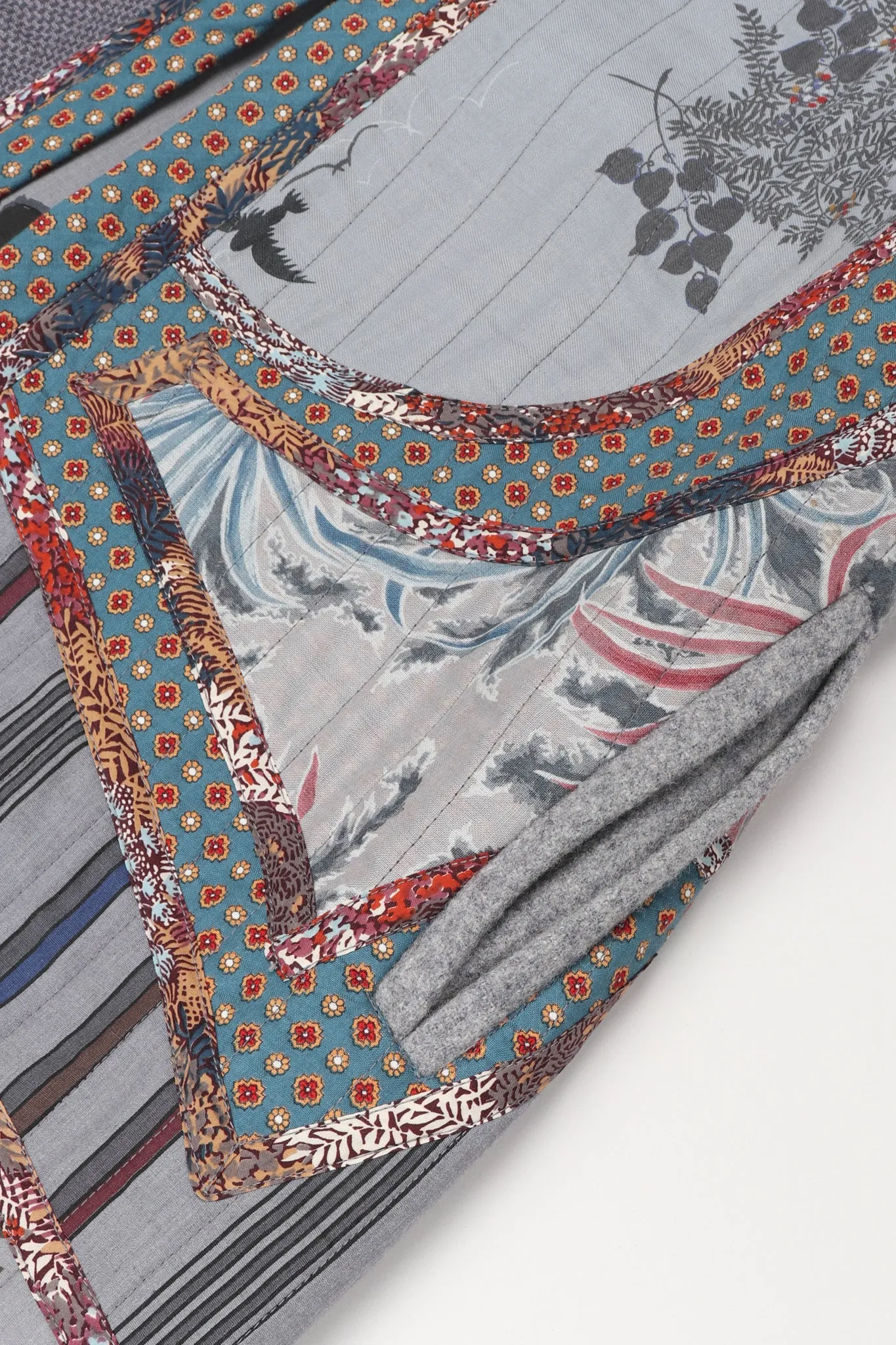 Quilted Patchwork Felt Duster Robe