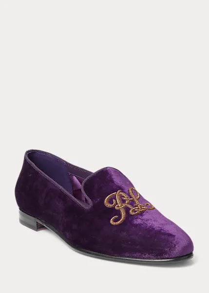 Ralph Lauren Collection - Alonzo Bullion Velvet Slipper