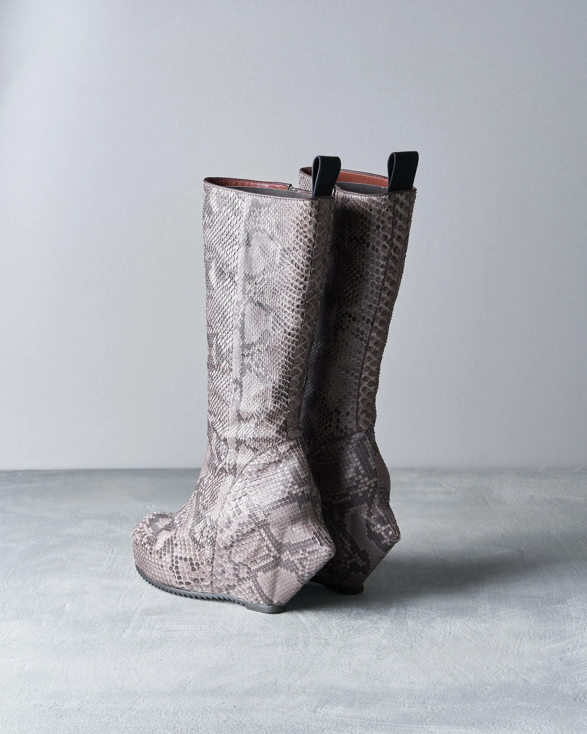 Rick Owens Gleam FW 2010 Python wedge boot