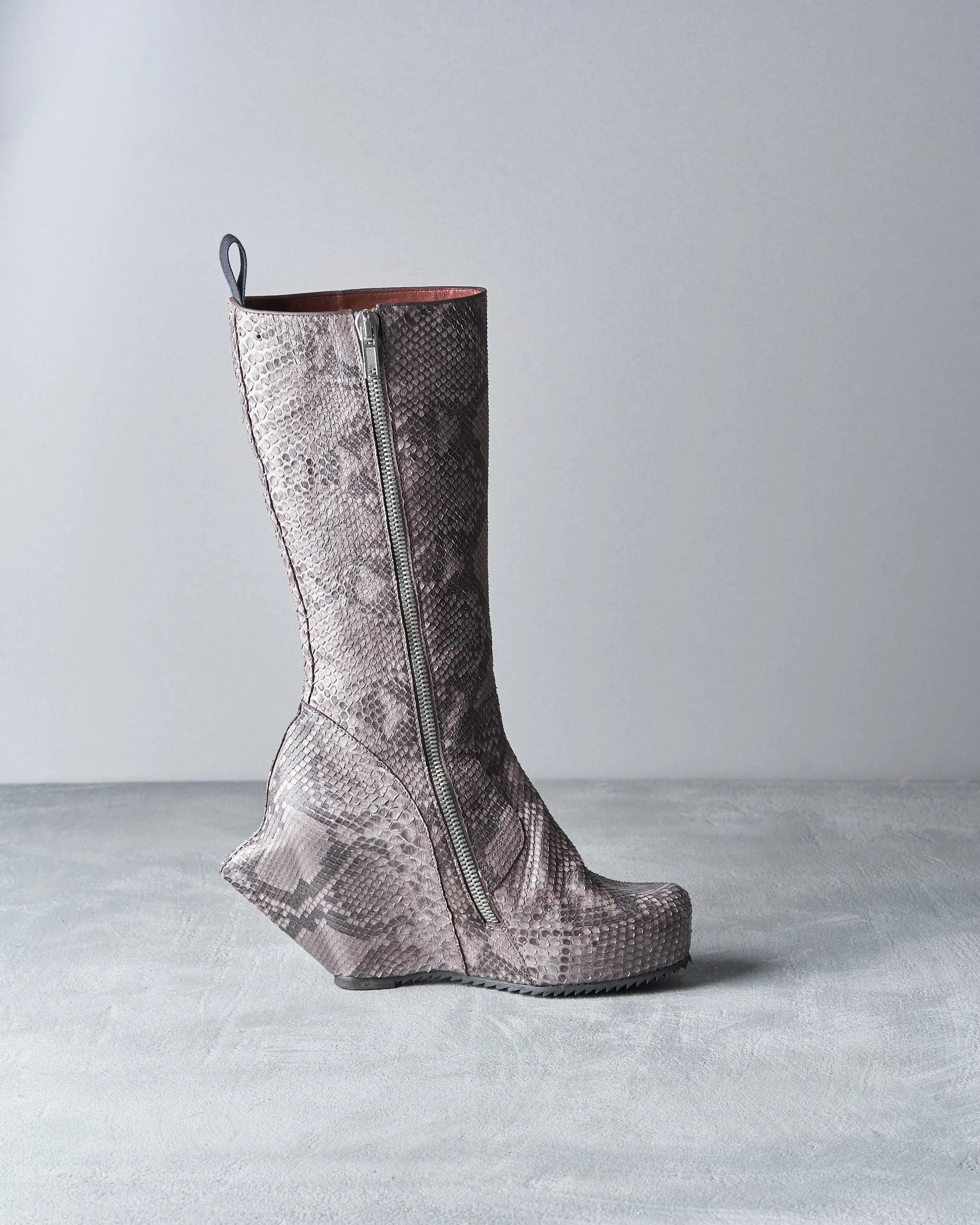 Rick Owens Gleam FW 2010 Python wedge boot