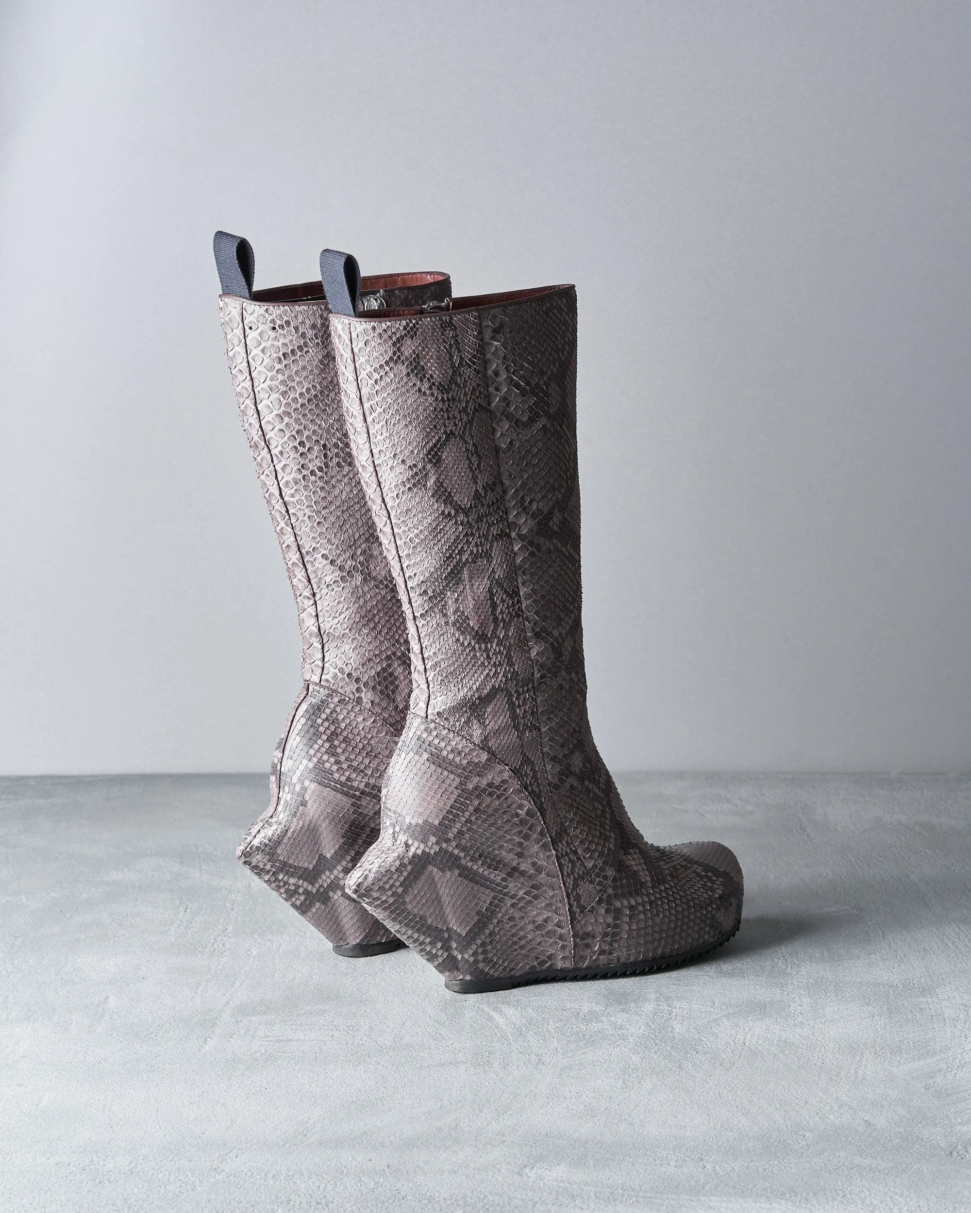 Rick Owens Gleam FW 2010 Python wedge boot