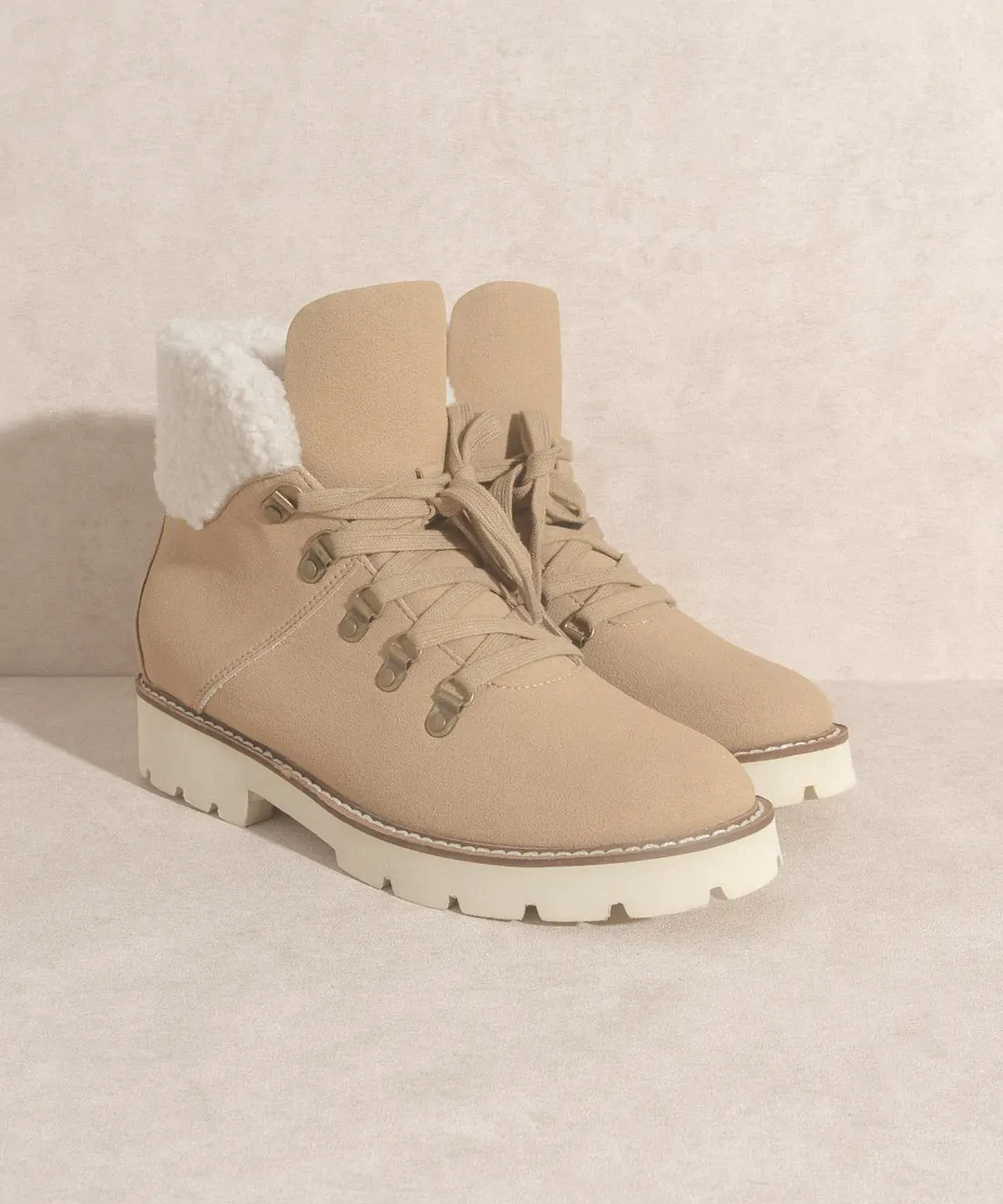 Rory Faux Fur Bootie in Khaki