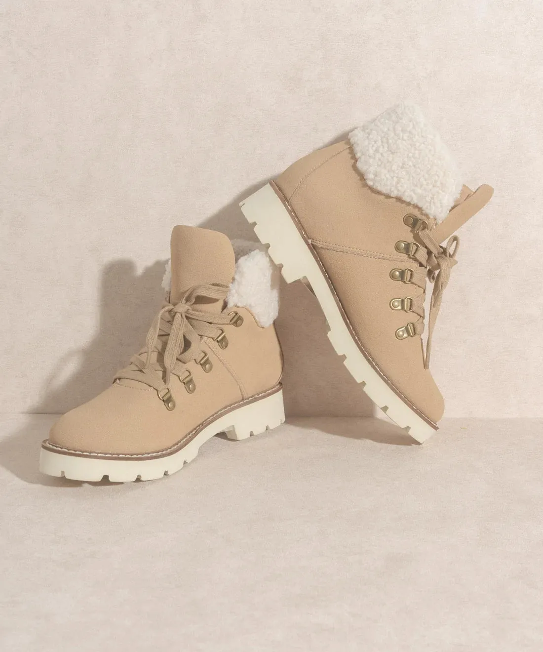 Rory Faux Fur Bootie in Khaki