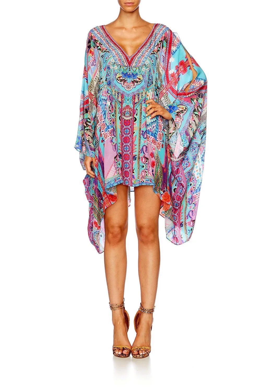 SPLIT SHOULDER SHORT KAFTAN FESTIVAL FRIENDS