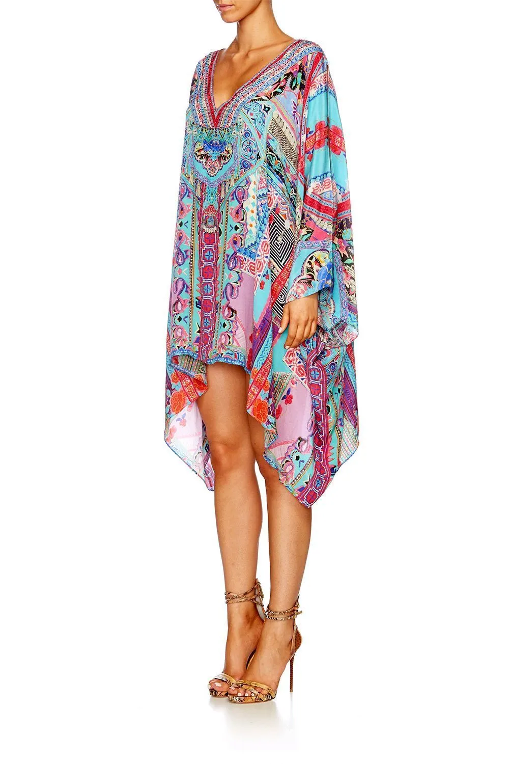 SPLIT SHOULDER SHORT KAFTAN FESTIVAL FRIENDS