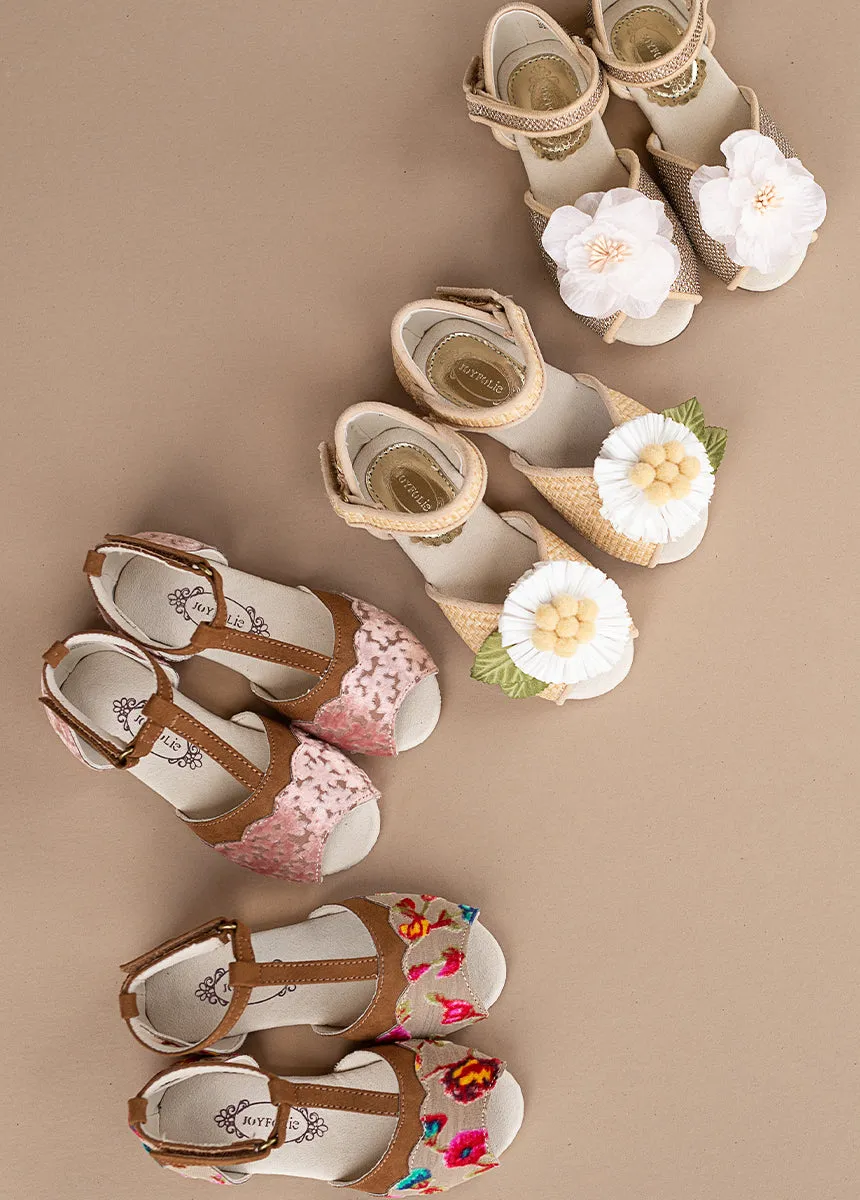 Stella Sandal Flat in Multi Floral